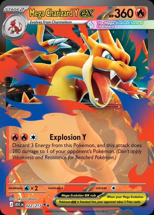 Ascended Heroes Mega Charizard Y ex #022/217